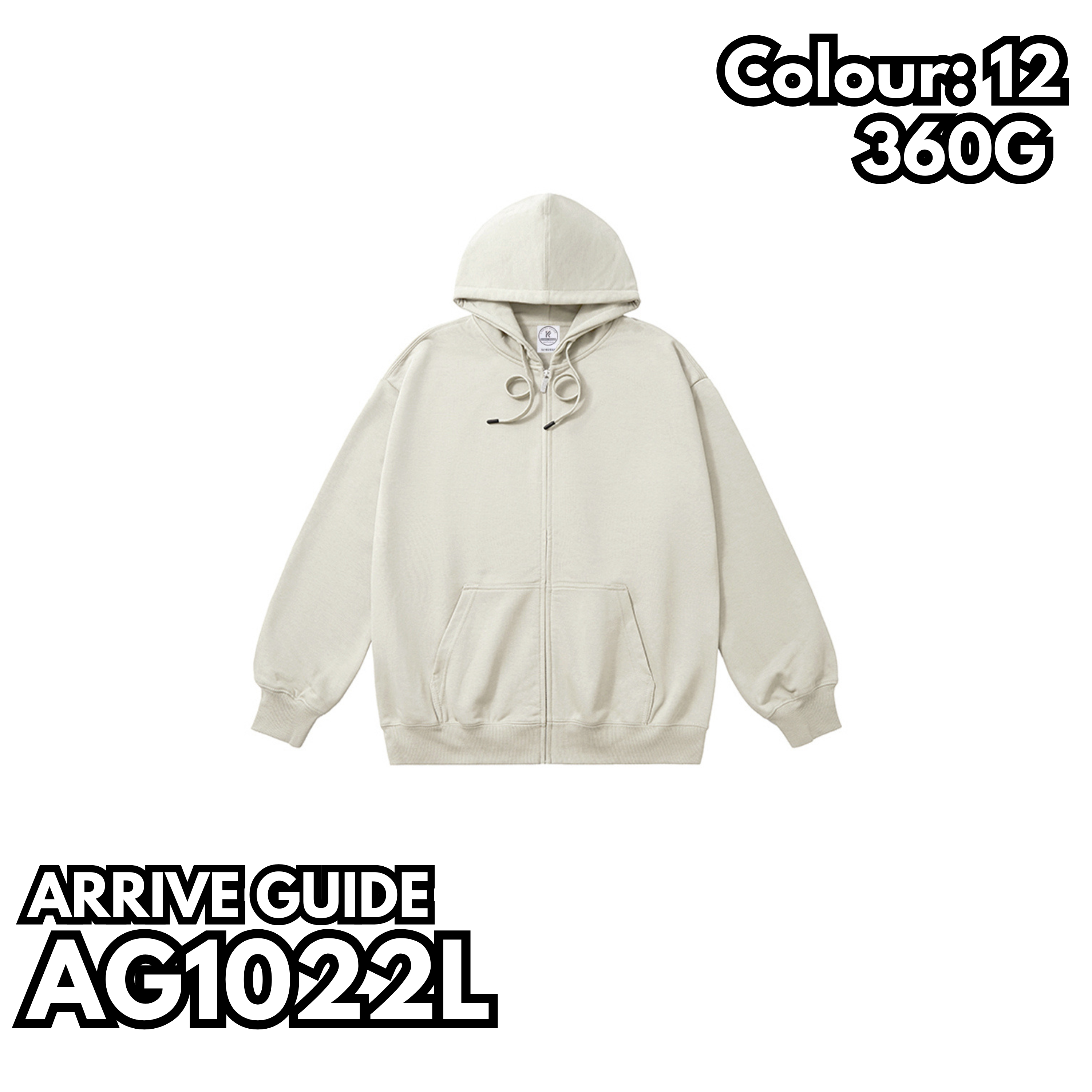 AG1022L 350ct Zip Hoodie