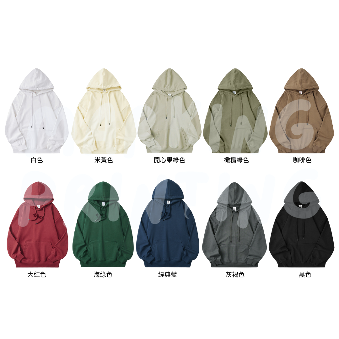 AG1027 350g heavyweight terry hooded sweatshirt