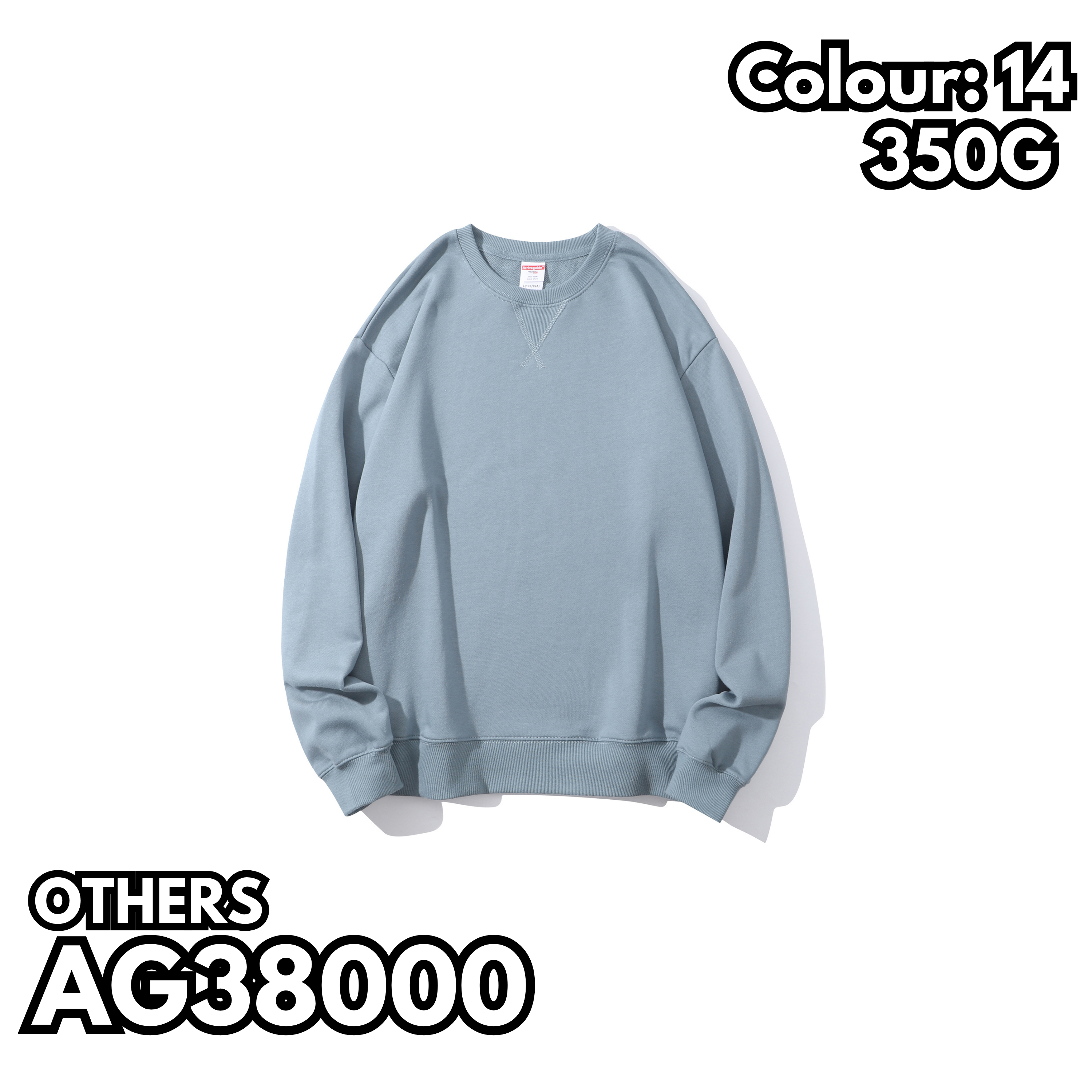 AG38000 350g heavyweight terry sweatshirt