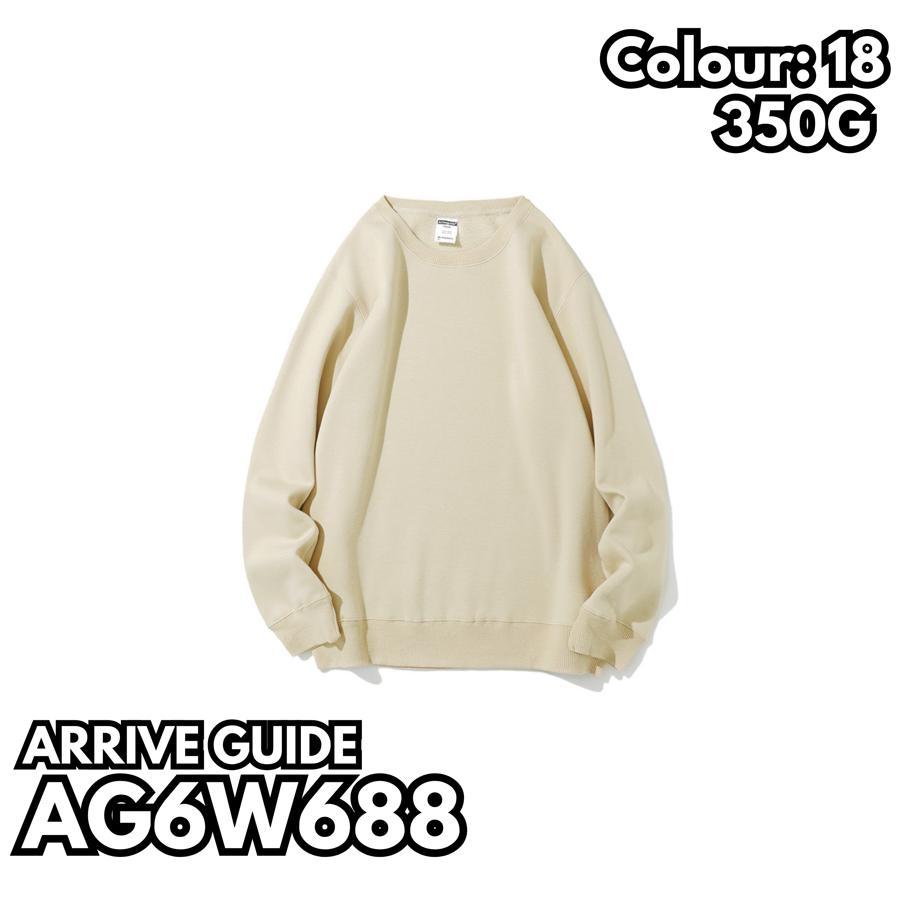 AG6W688 350g polar fleece heavyweight drop shoulder hooded sweatshirt