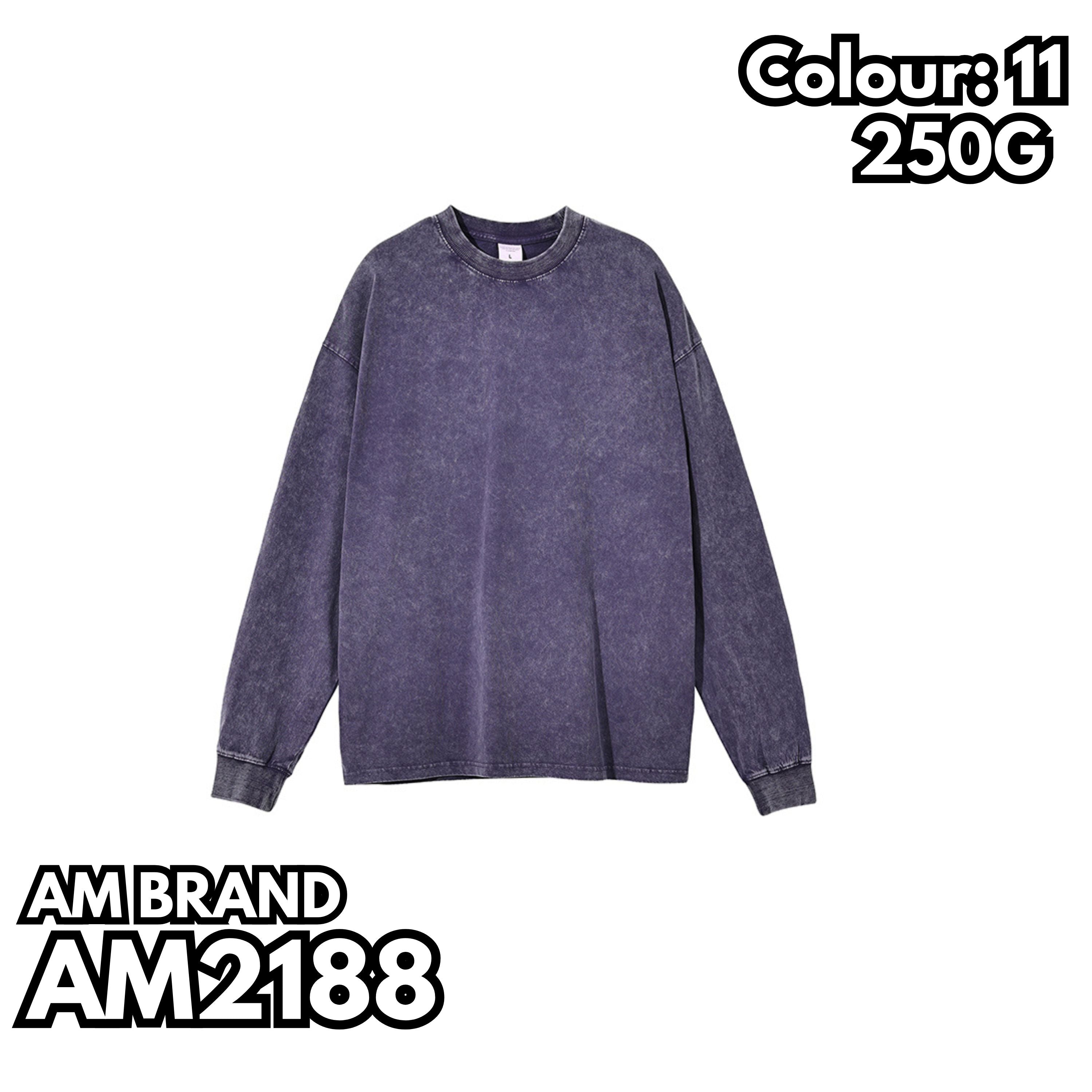 AM2188 250g washed drop shoulder sweatshirt