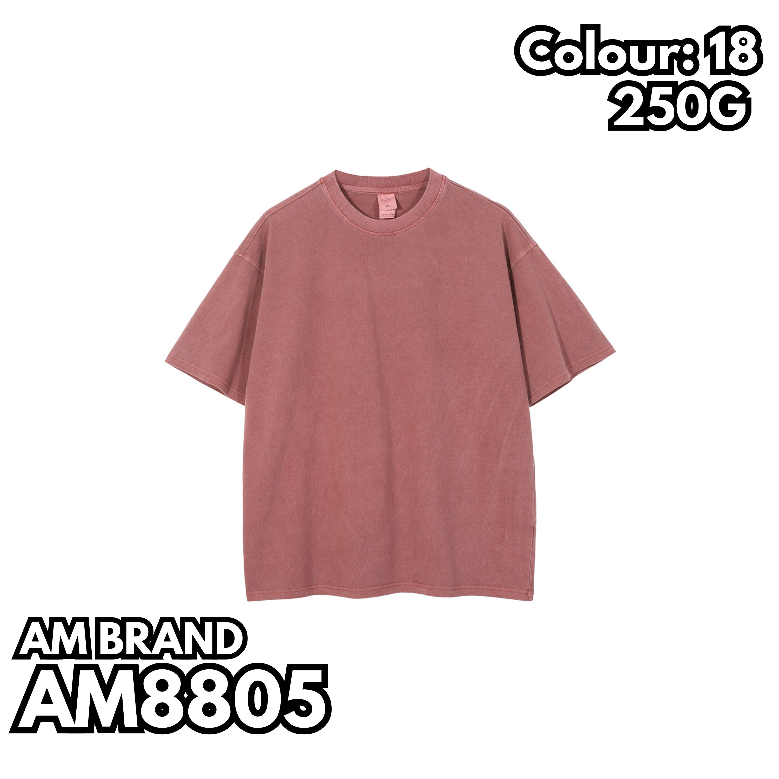 AM8805 重磅水洗落肩短袖TEE