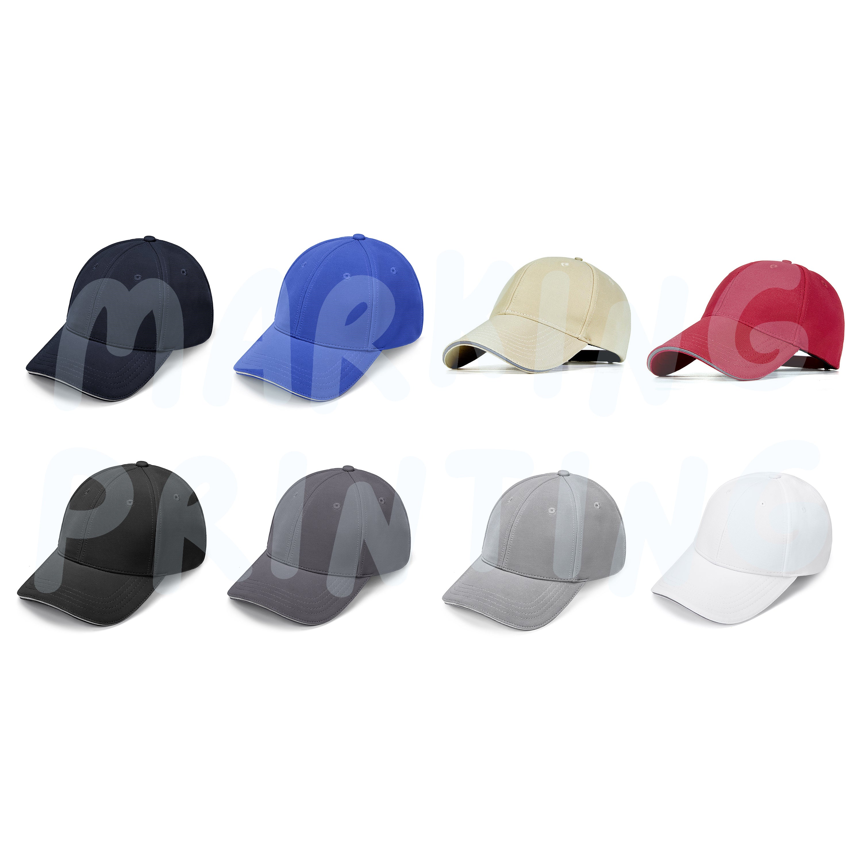 BYS-CPA2 300g polyester-cotton sandwich reflective baseball cap