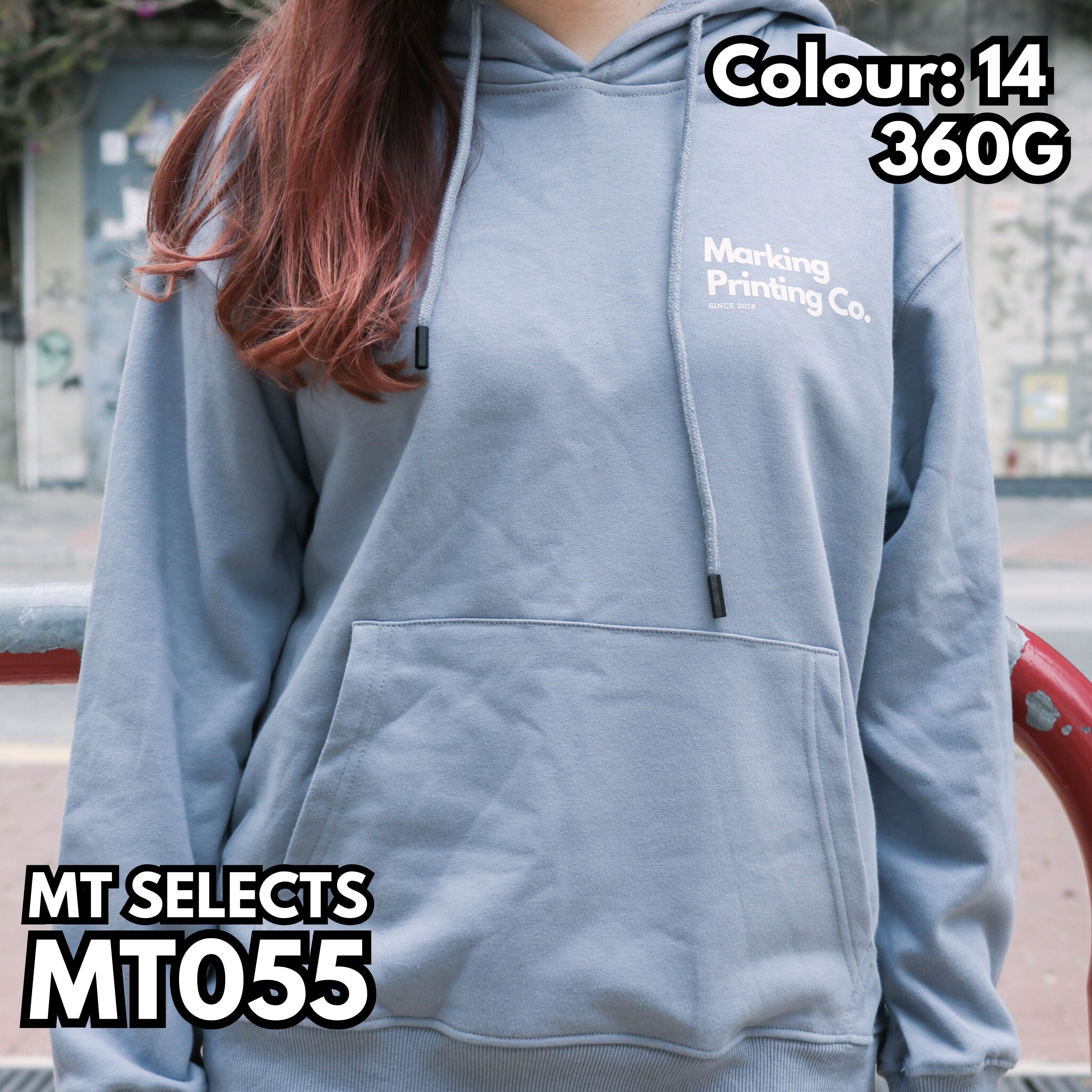 MT055 重磅落肩連帽衛衣