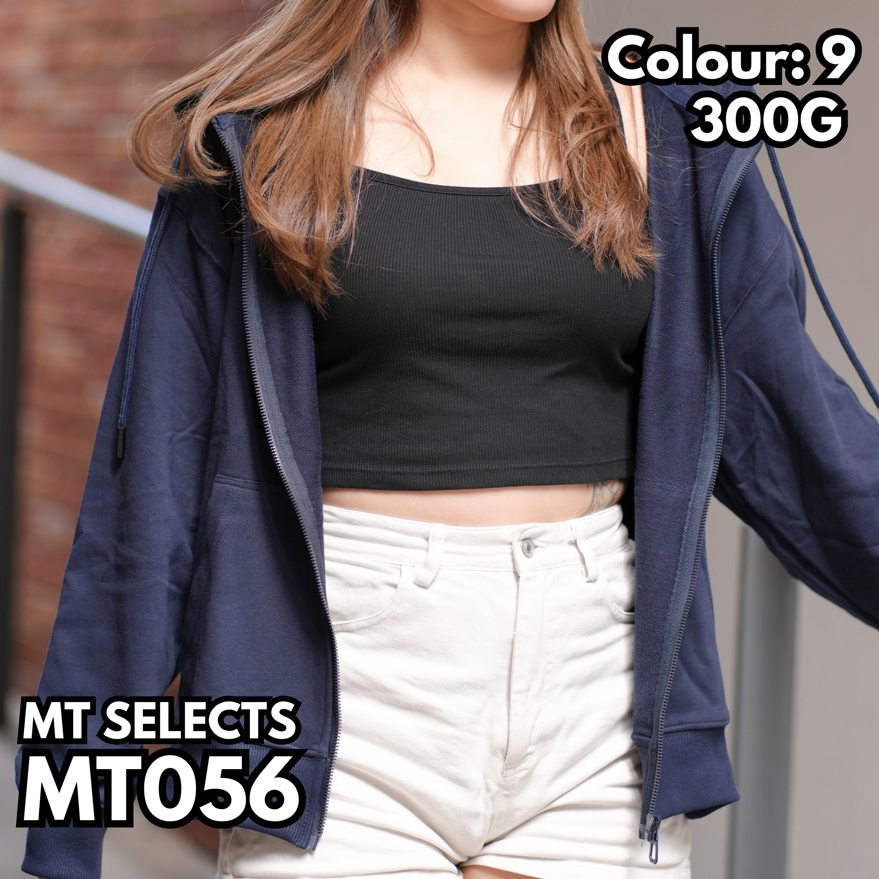 MT056 落肩拉鏈連帽外套