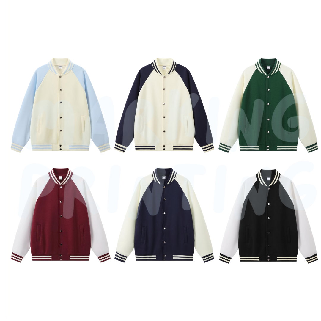 MT090 320g raglan baseball jacket