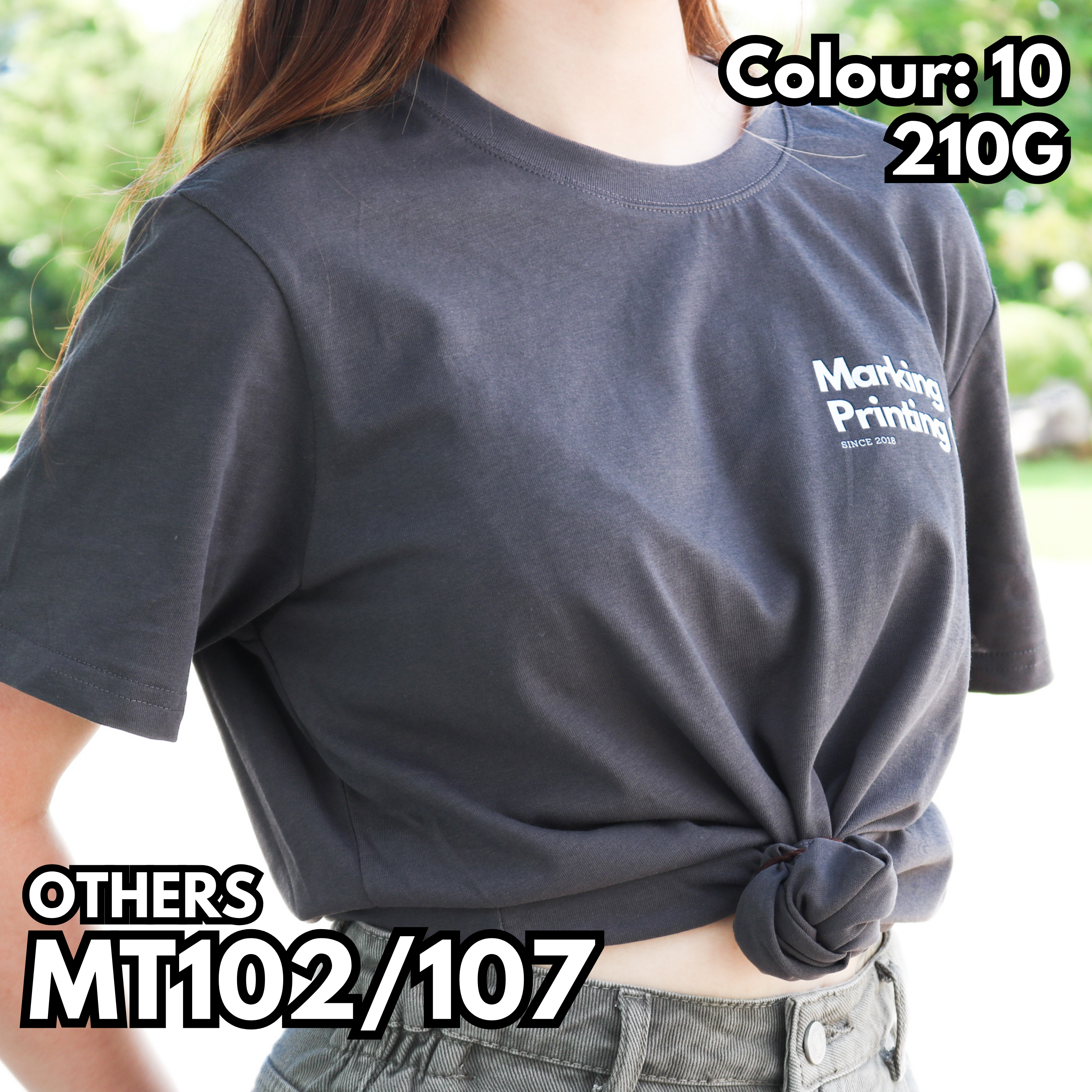 MT102/MT107 210g heavyweight short sleeve TEE