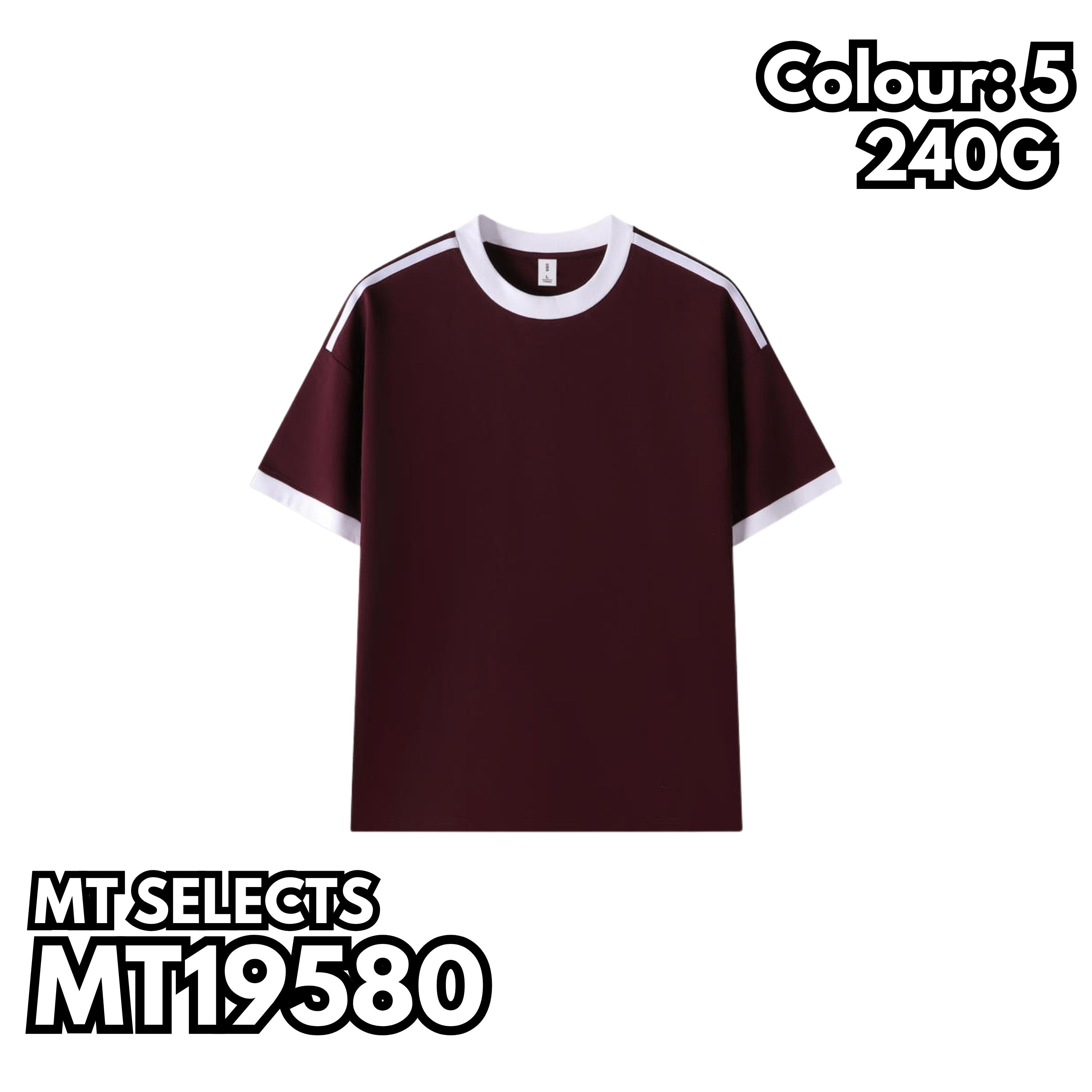 MT19580 重磅40支條紋冰感短袖TEE