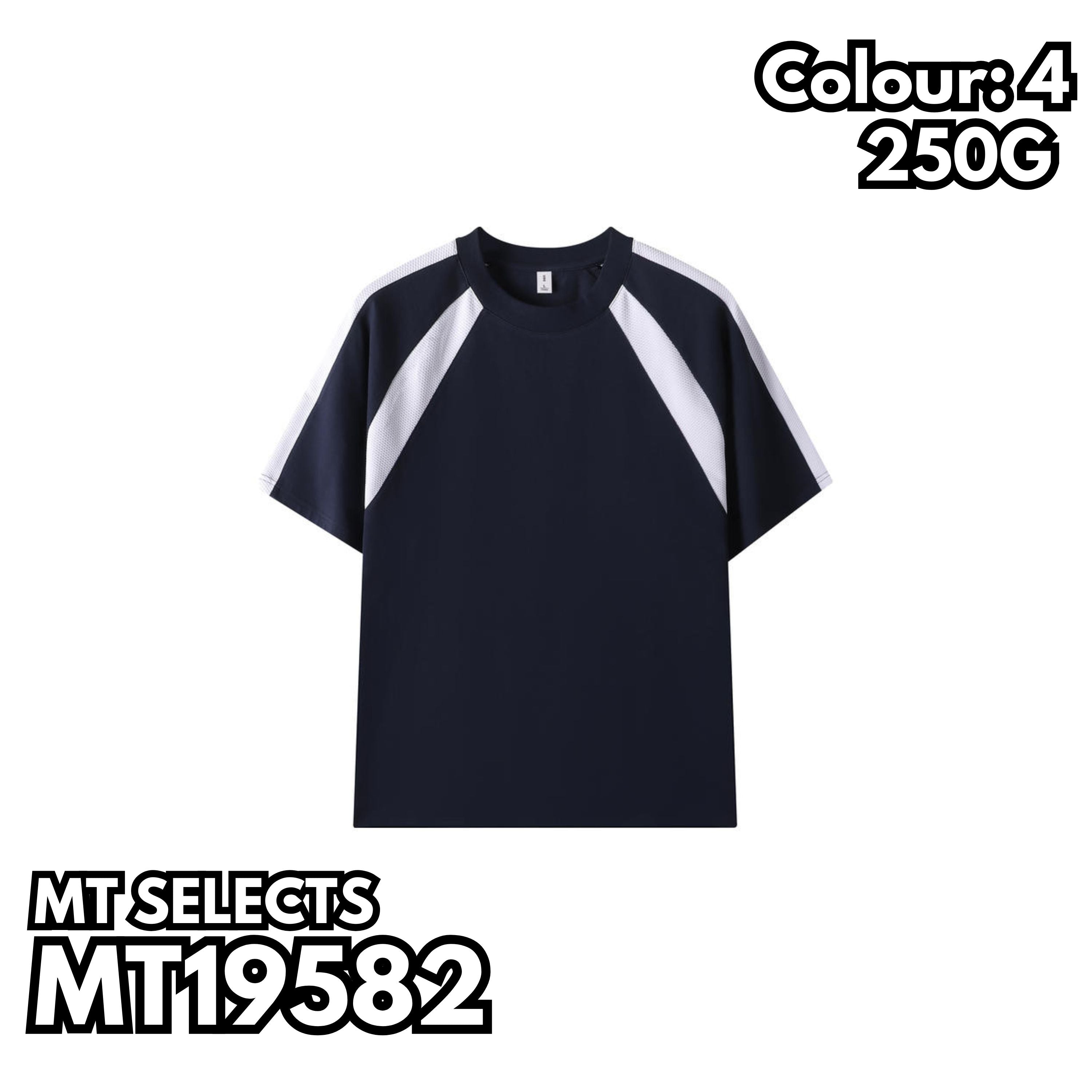 MT19582 重磅拼布短袖TEE