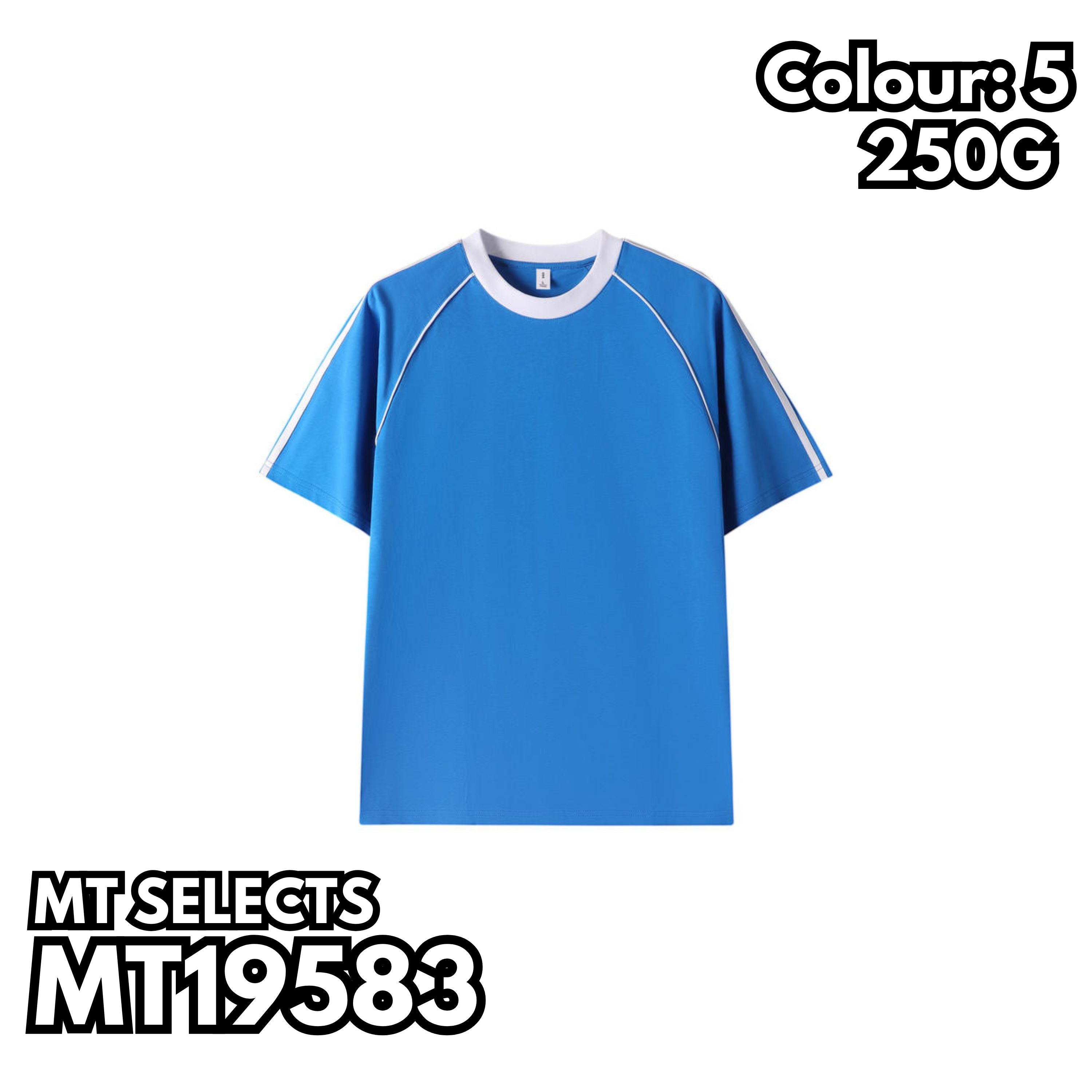 MT19583 重磅條紋插肩短袖TEE