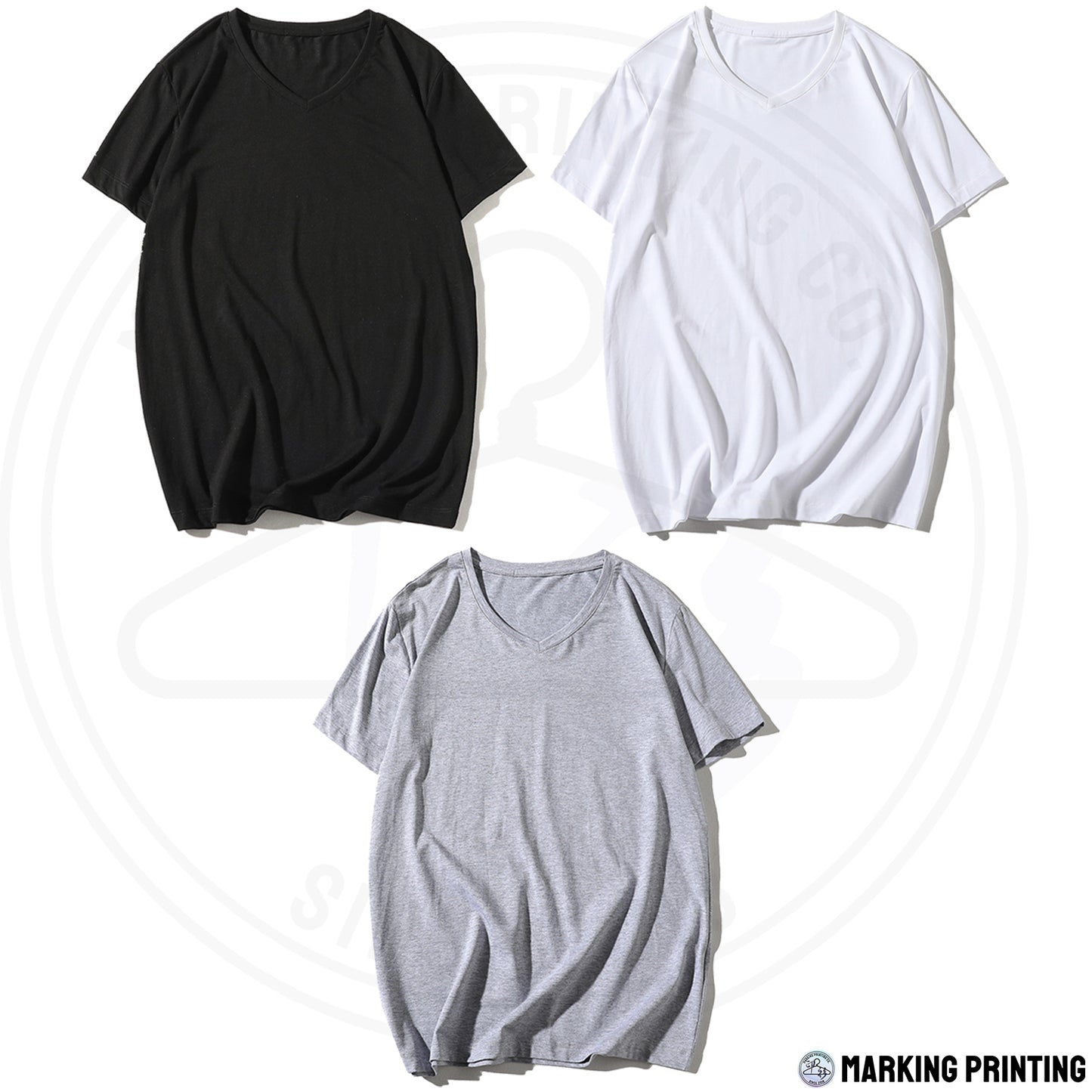 MT2007 170g V-neck short-sleeved TEE