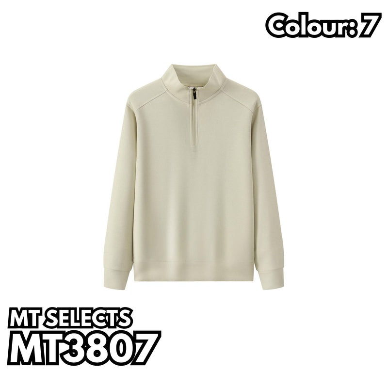 MT3807 華夫格立領半拉鍊衛衣