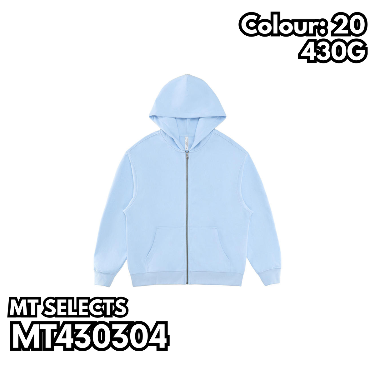 MT430304 重磅毛圈落肩拉鍊連帽衛衣
