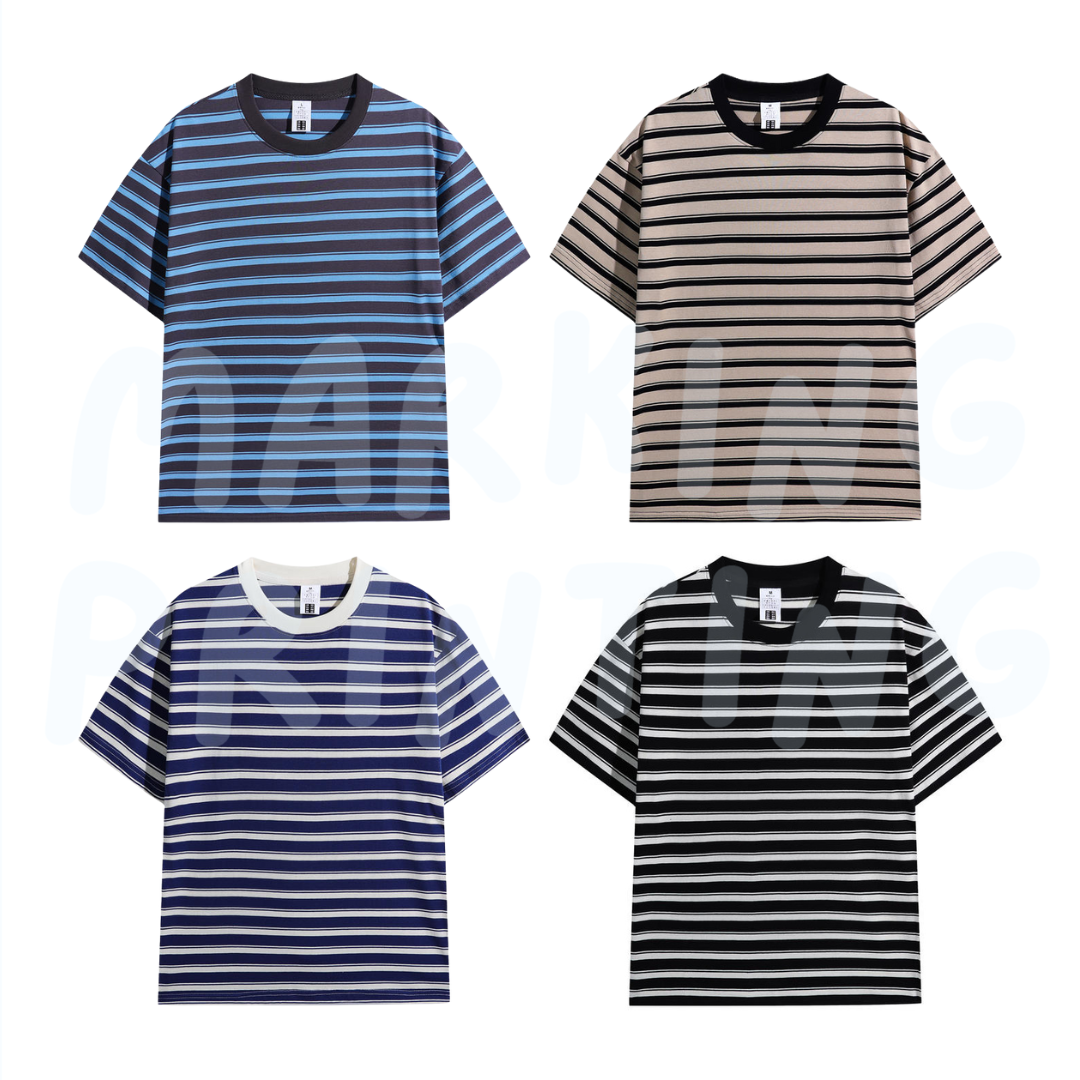 MT5119 240g heavyweight striped short-sleeved TEE