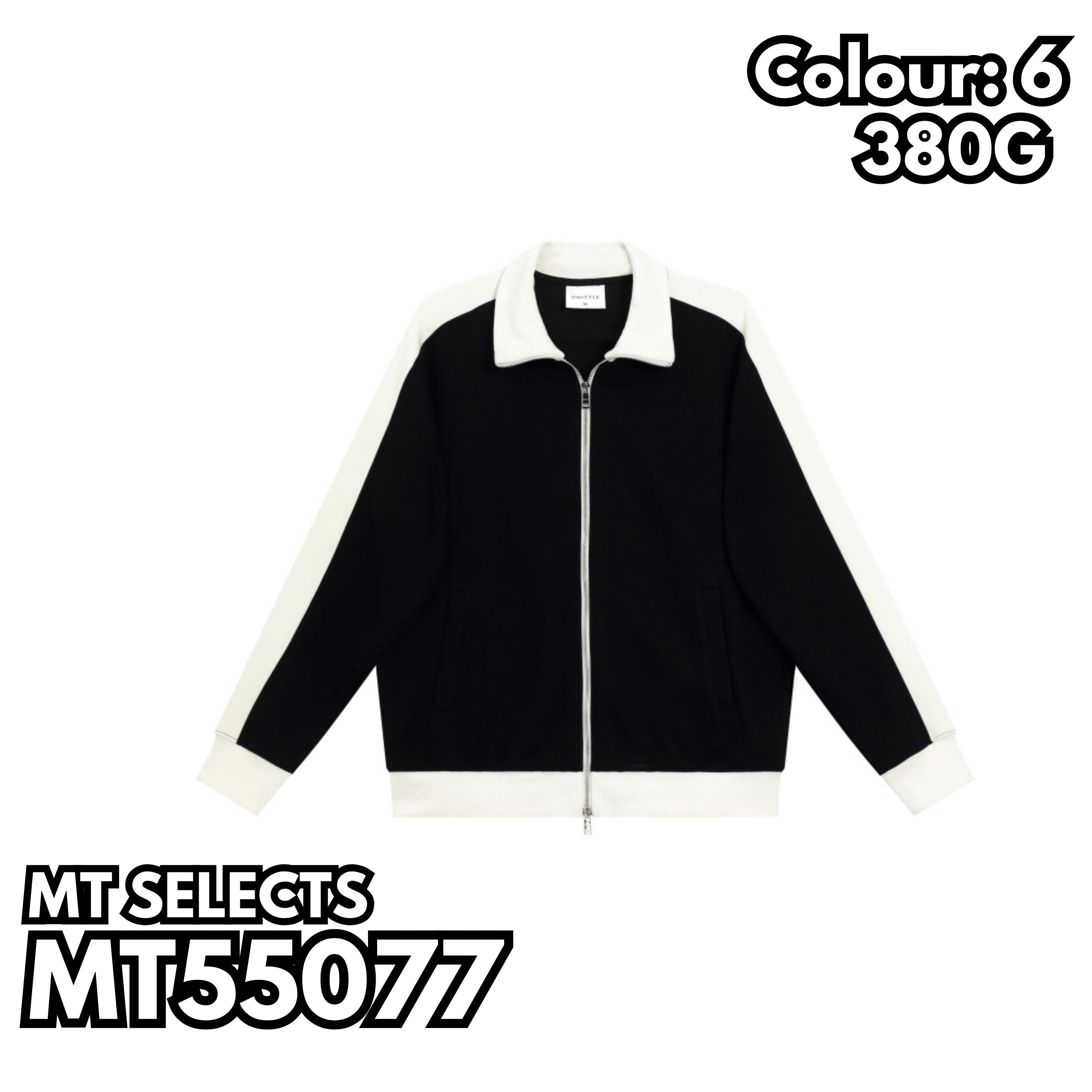 MT55077 重磅立領落肩拉鍊衛衣