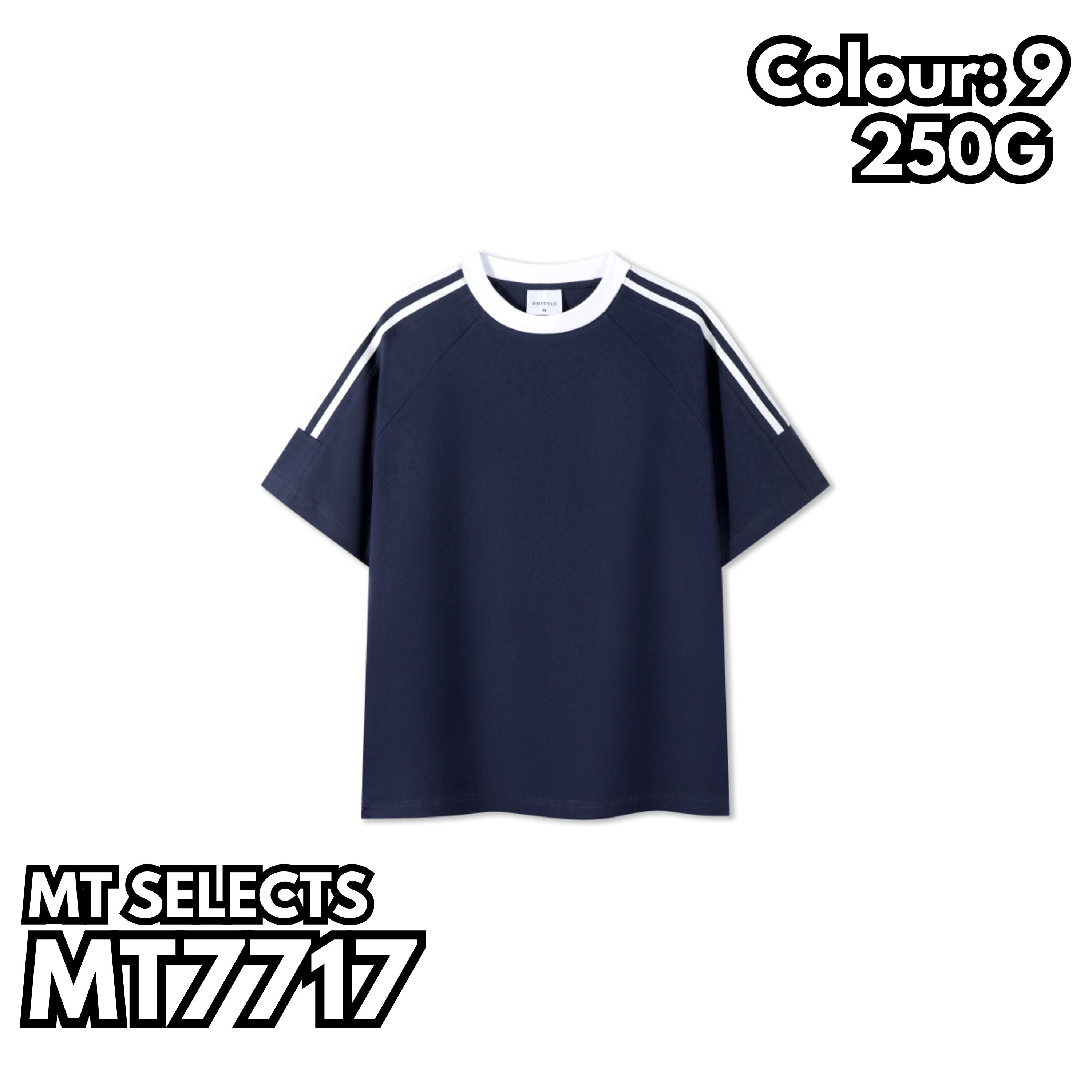MT7717 重磅條紋插肩短袖TEE
