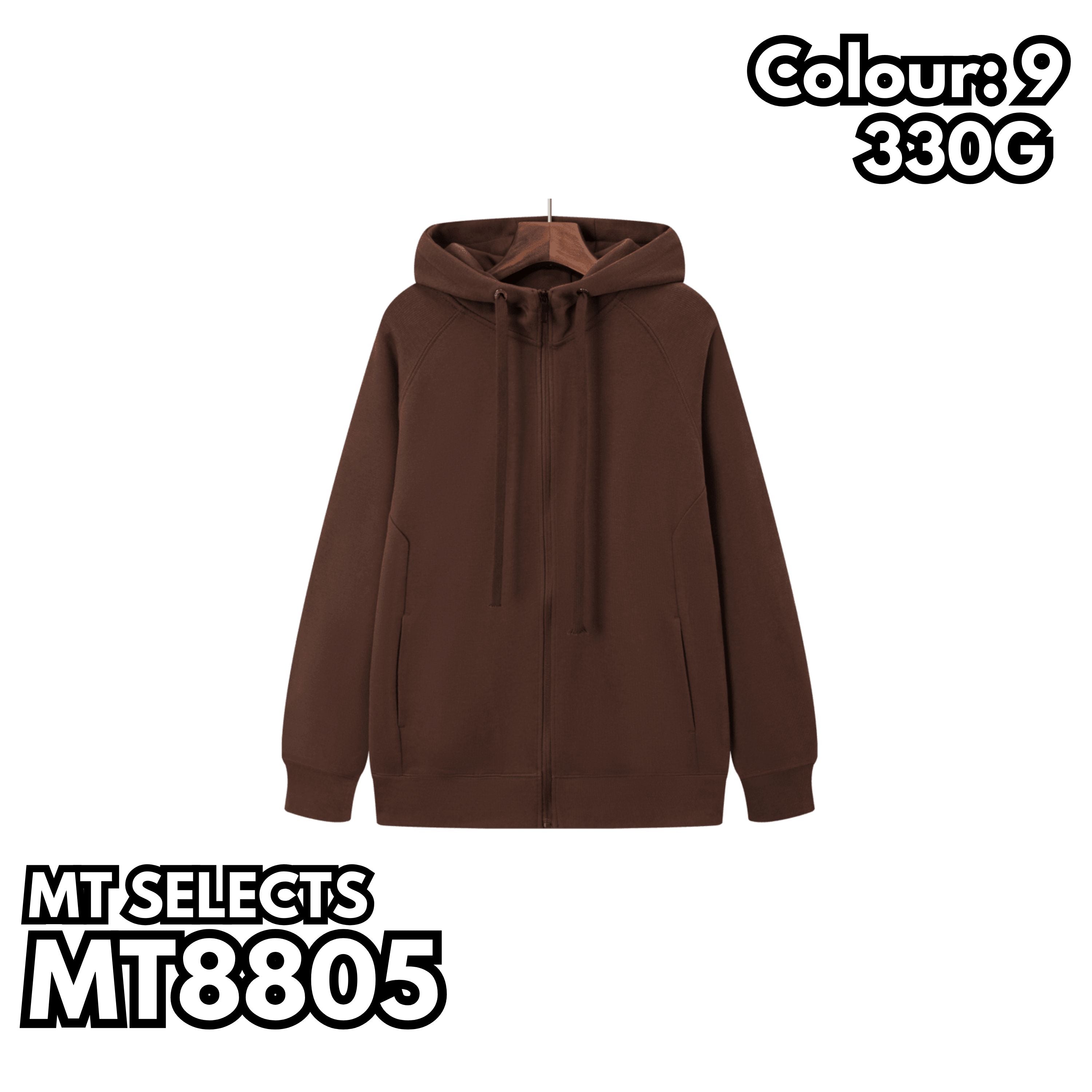 MT8805 立領插肩拉鍊連帽衛衣