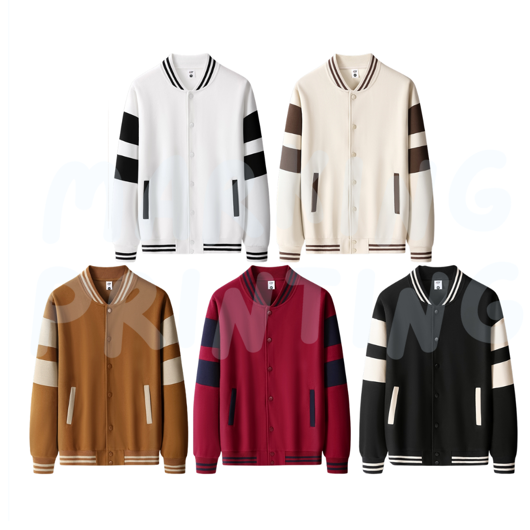 MTB08 300g contrast color baseball jacket