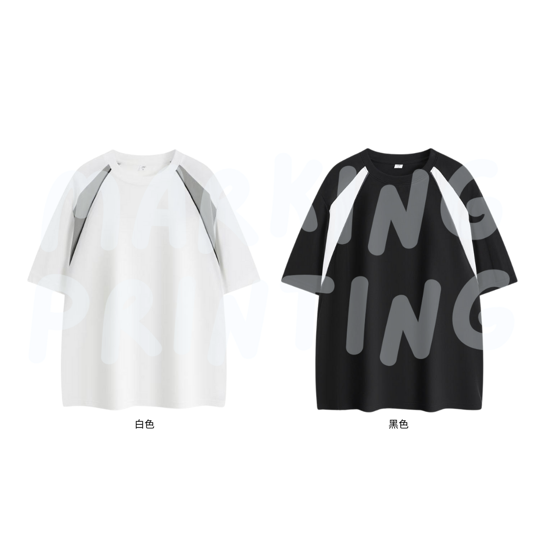 MTD07 200g patchwork raglan quick-drying short-sleeved TEE