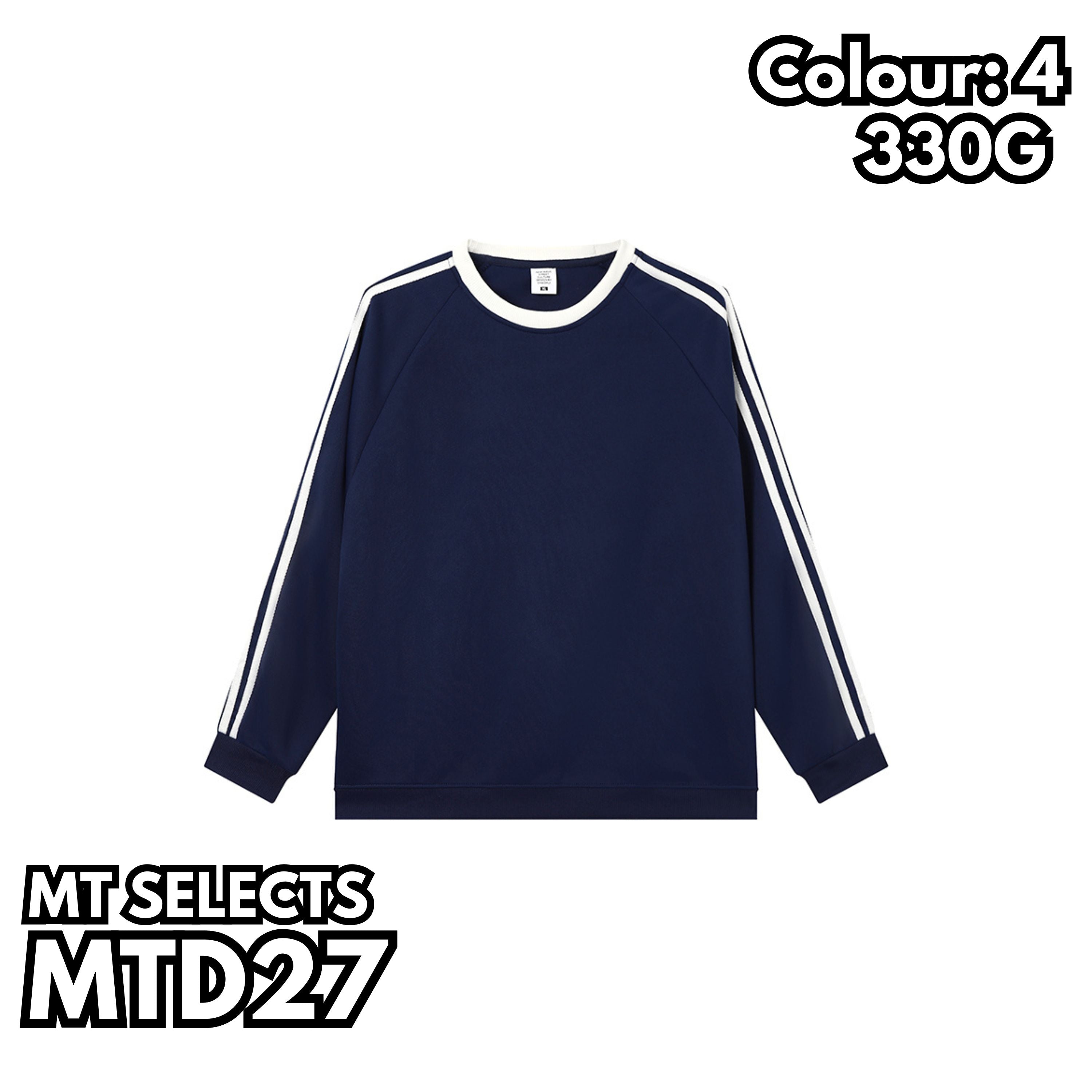 MTD27 條紋插肩衛衣