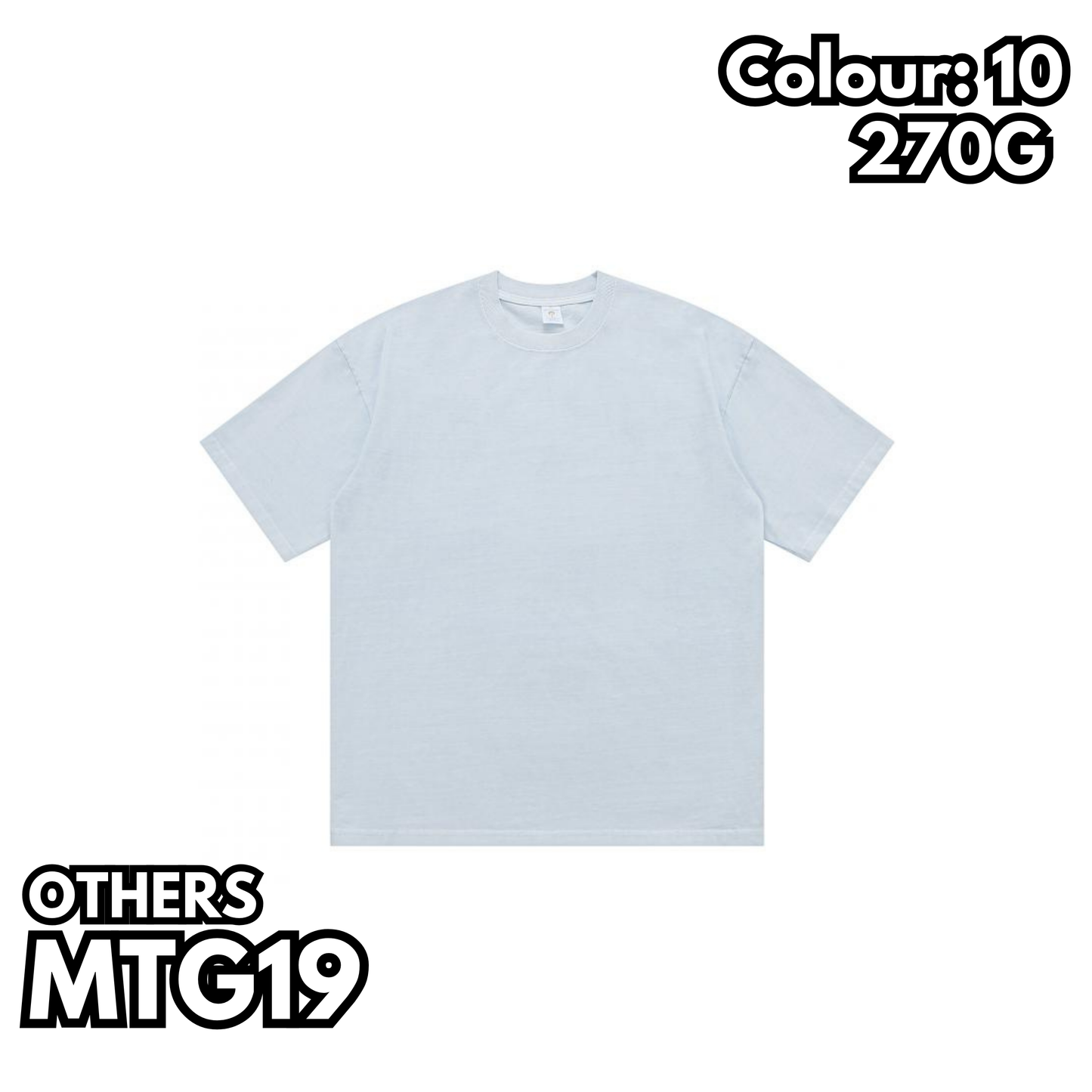 MTG19 270g washed heavyweight short-sleeved TEE