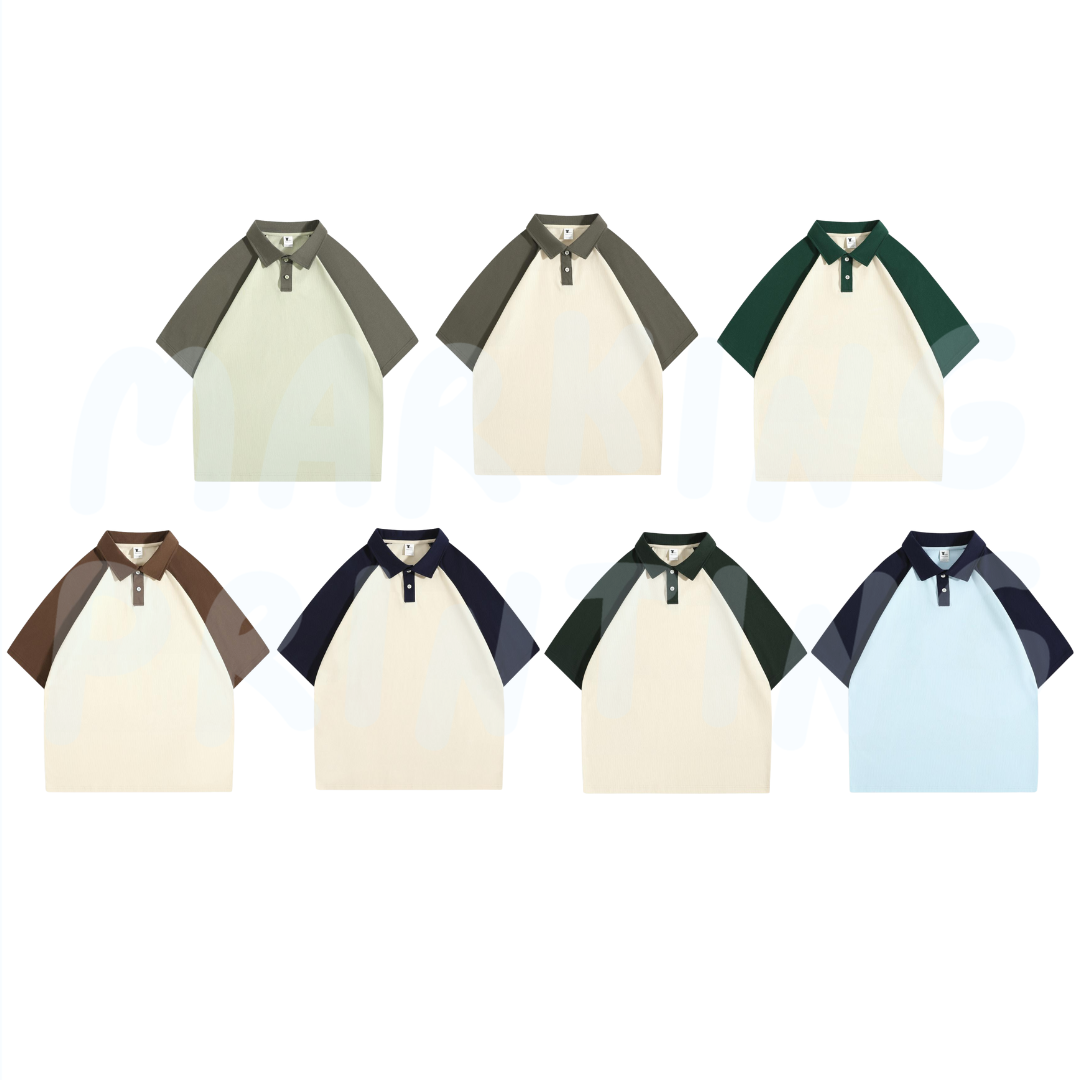 MTP069 240g Heavyweight Raglan Short Sleeve POLO Shirt