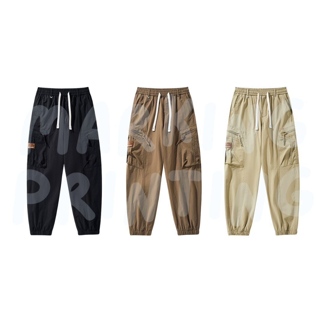 YIBA-5096 180g loose workwear cuffed trousers