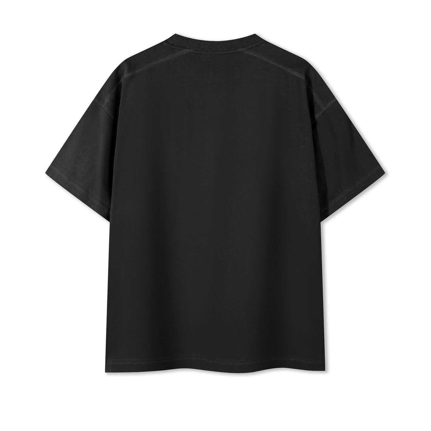 MT7716 重磅撞色線落肩短袖TEE