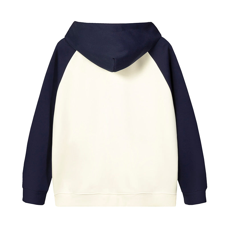 MTD23 拼色插肩拉鍊連帽衛衣