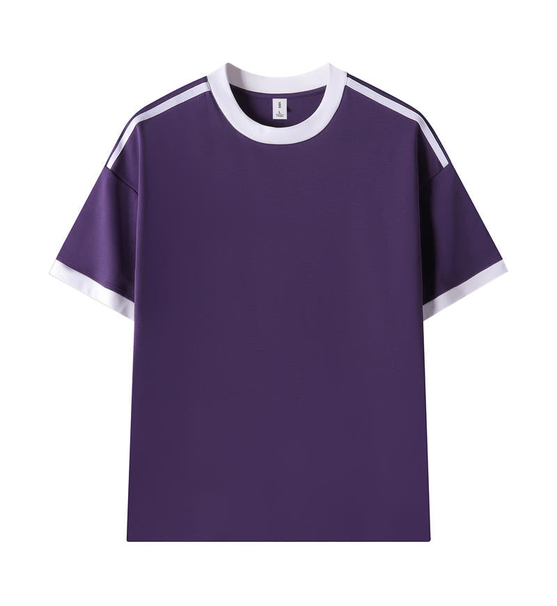 MT19580 240g heavyweight 40 striped drop shoulder short sleeve TEE