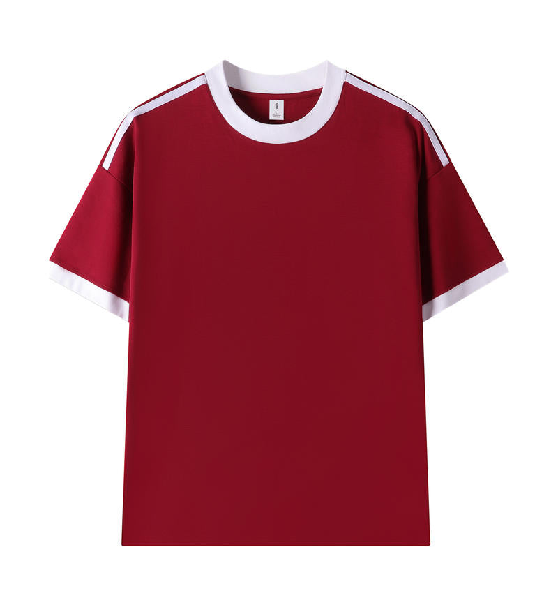 MT19580 240g heavyweight 40 striped drop shoulder short sleeve TEE