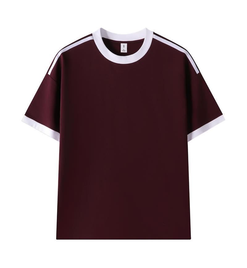 MT19580 240g heavyweight 40 striped drop shoulder short sleeve TEE