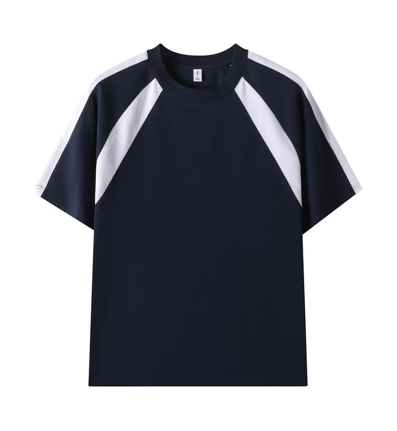 MT19582 250g heavyweight patchwork short-sleeved TEE