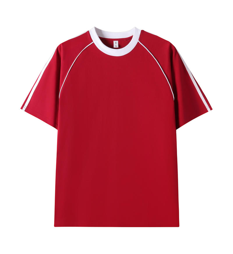 MT19583 重磅條紋插肩短袖TEE