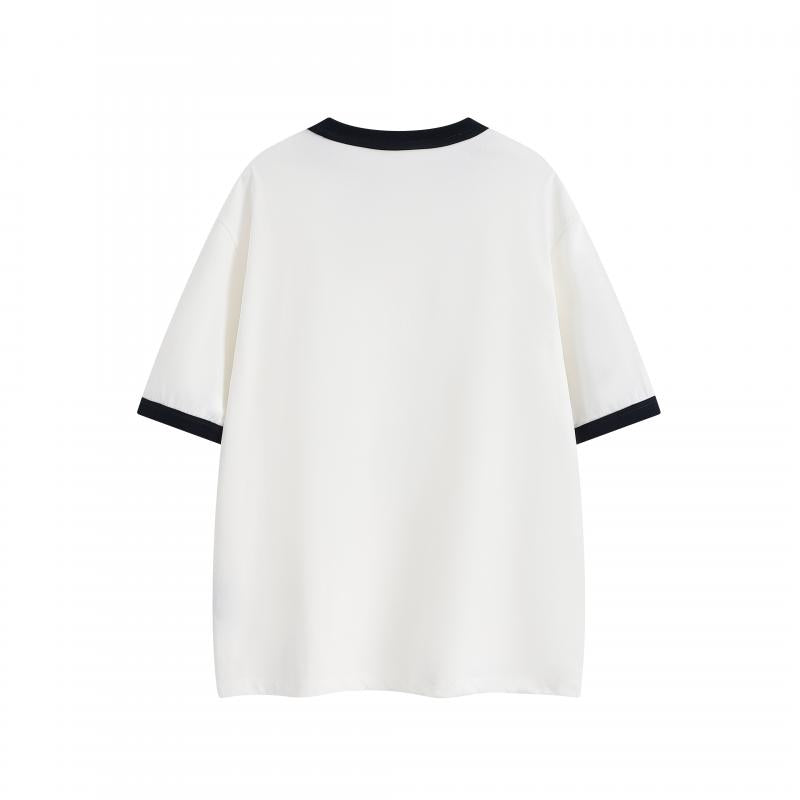 MTG31 260g heavyweight contrast color collar short sleeve TEE