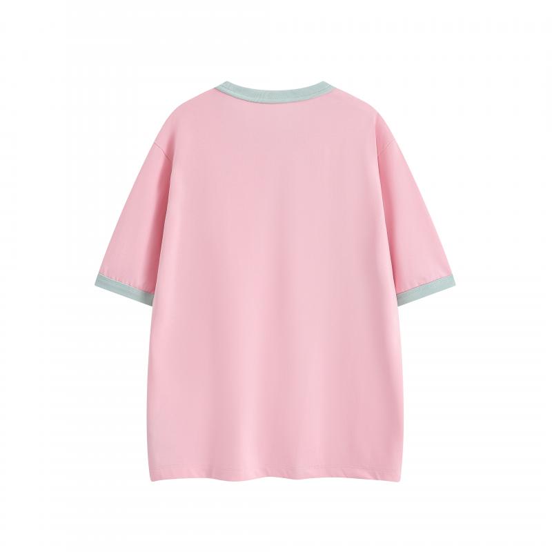 MTG31 260g heavyweight contrast color collar short sleeve TEE