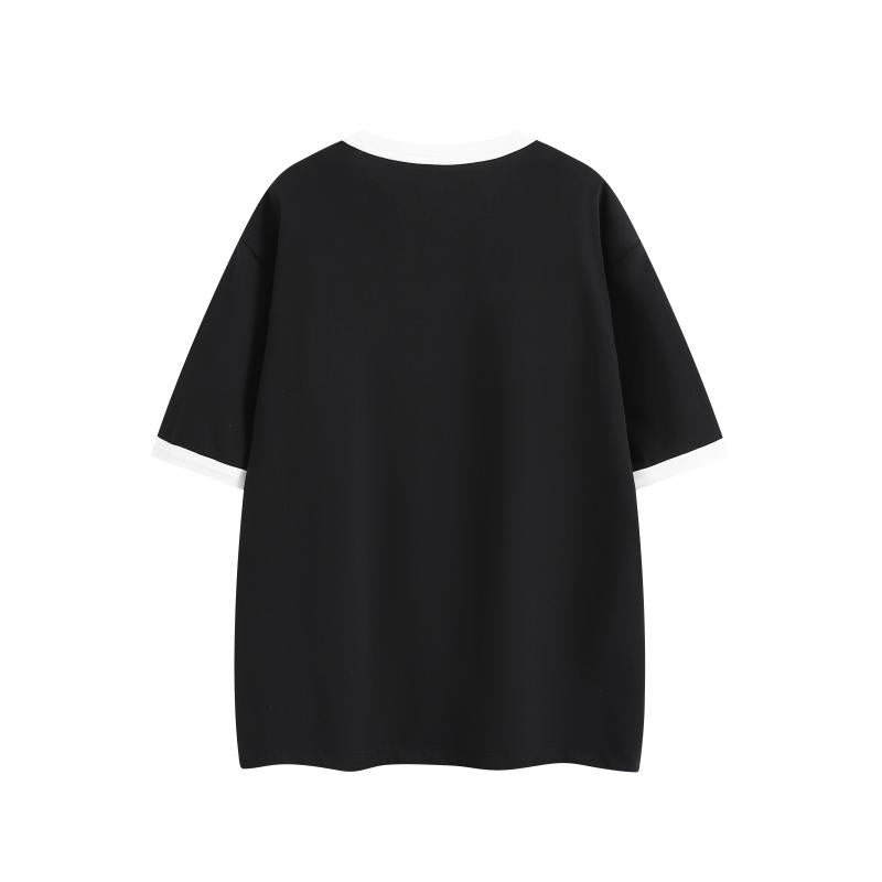 MTG31 260g heavyweight contrast color collar short sleeve TEE