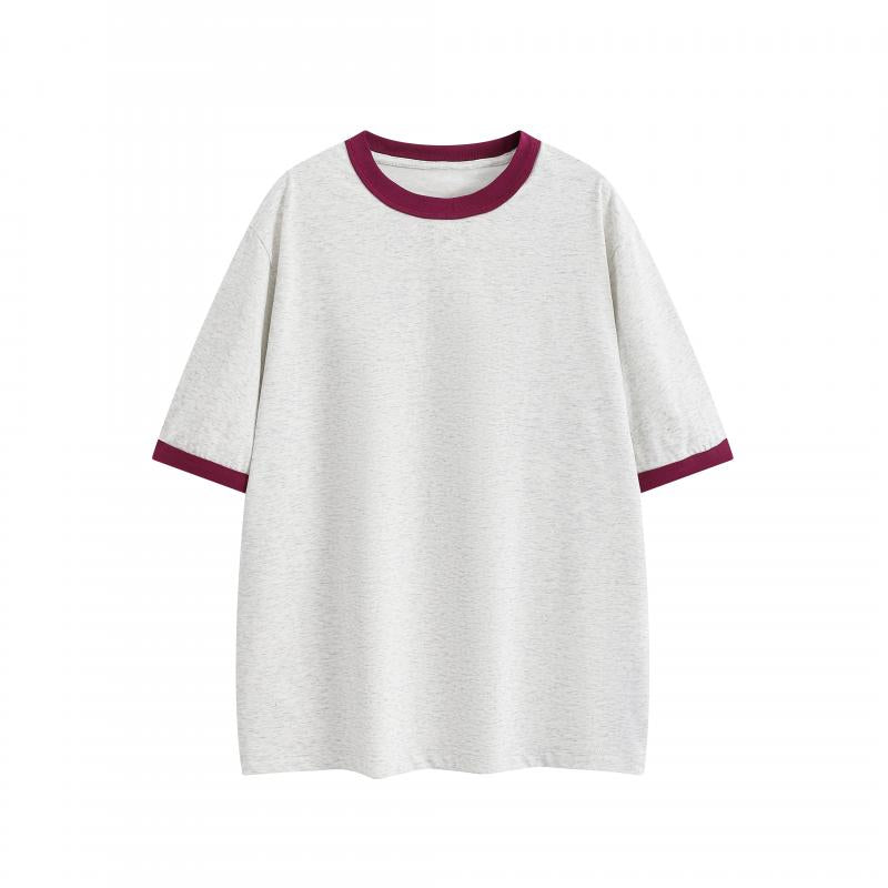 MTG31 260g heavyweight contrast color collar short sleeve TEE