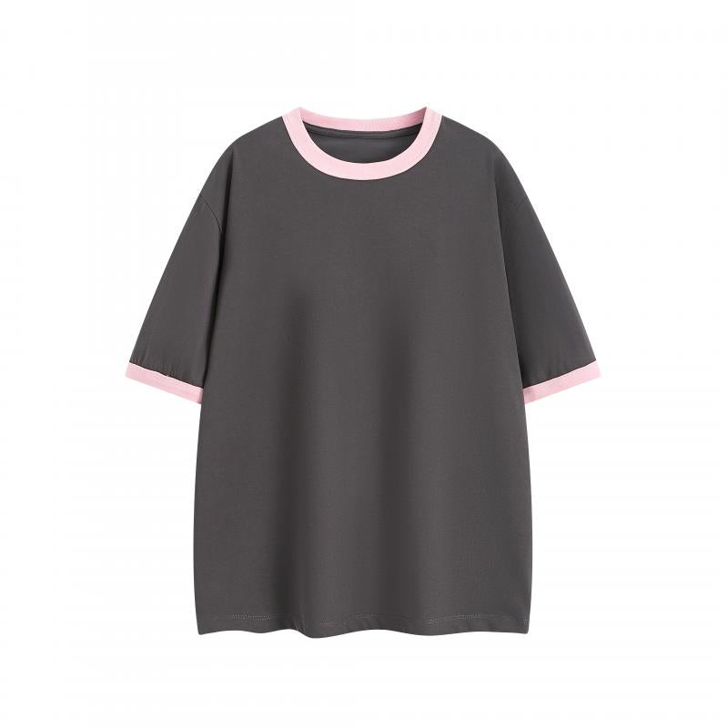 MTG31 260g heavyweight contrast color collar short sleeve TEE