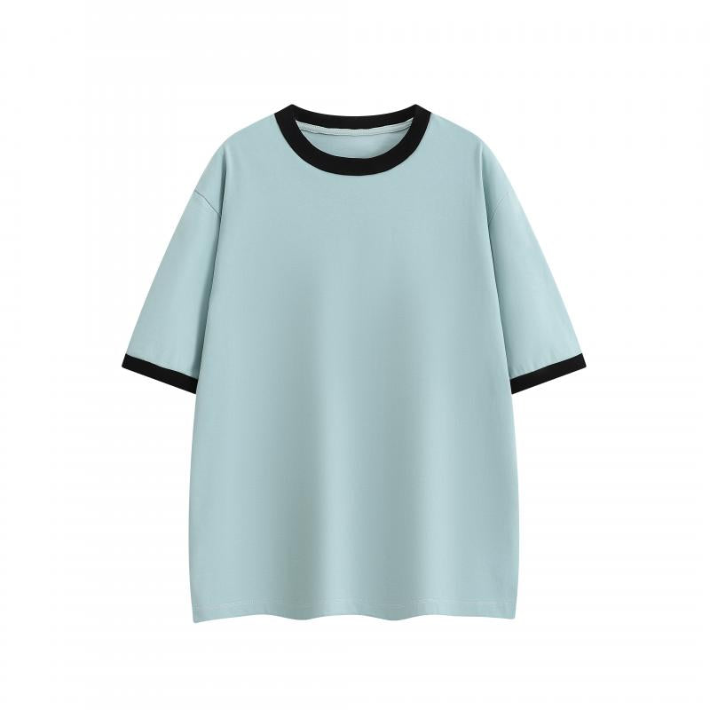 MTG31 260g heavyweight contrast color collar short sleeve TEE