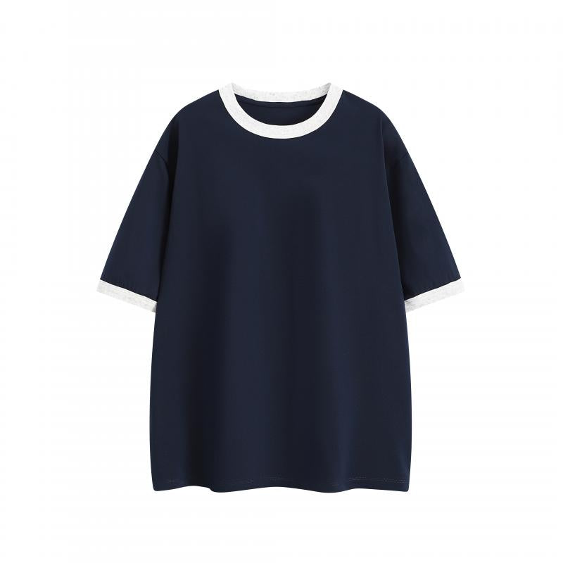 MTG31 260g heavyweight contrast color collar short sleeve TEE