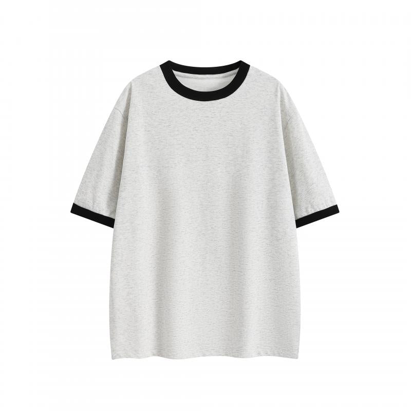 MTG31 260g heavyweight contrast color collar short sleeve TEE