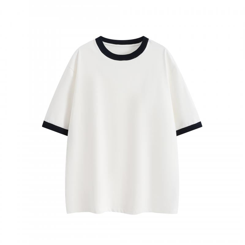 MTG31 260g heavyweight contrast color collar short sleeve TEE