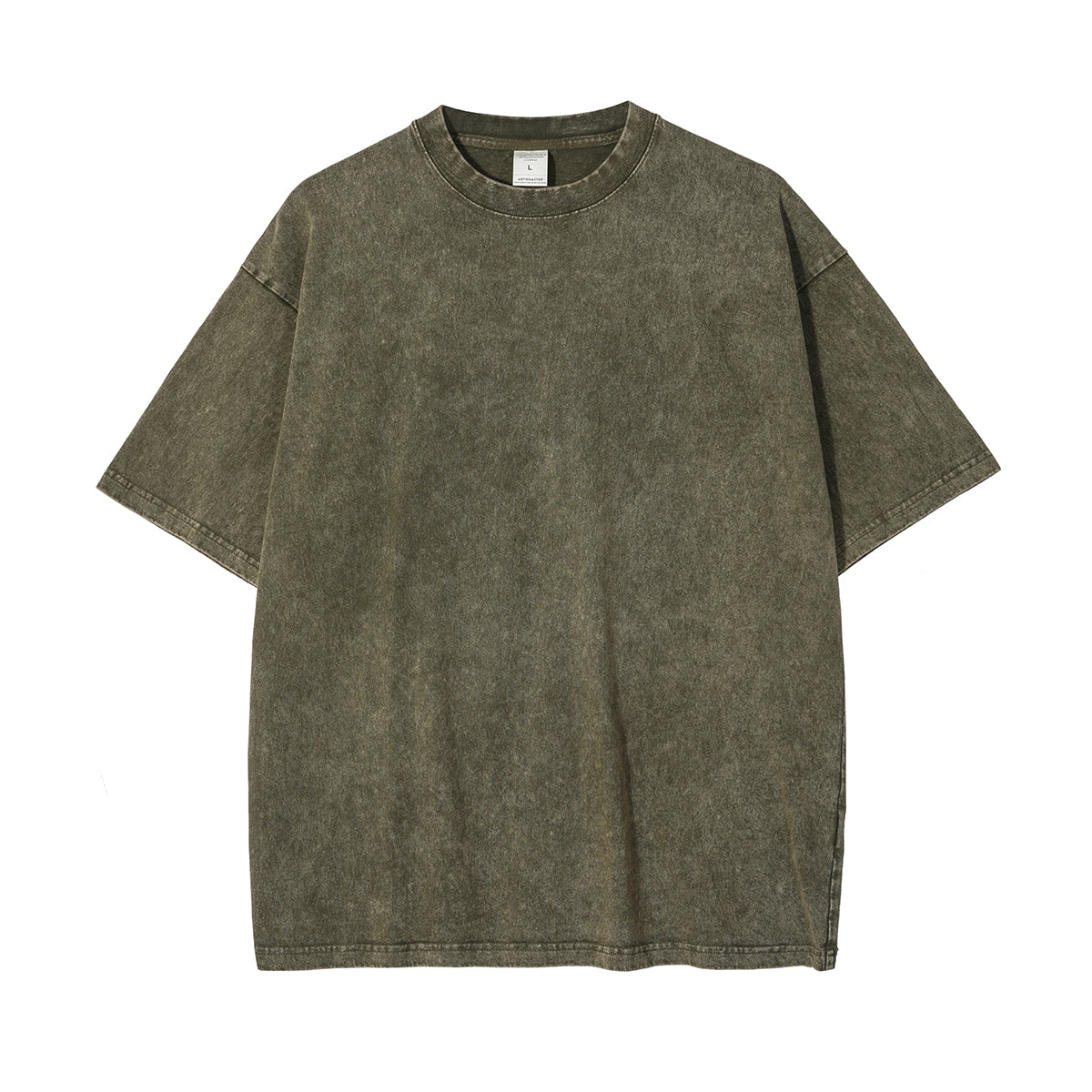 AR8808 250g washed heavyweight drop shoulder short sleeve TEE