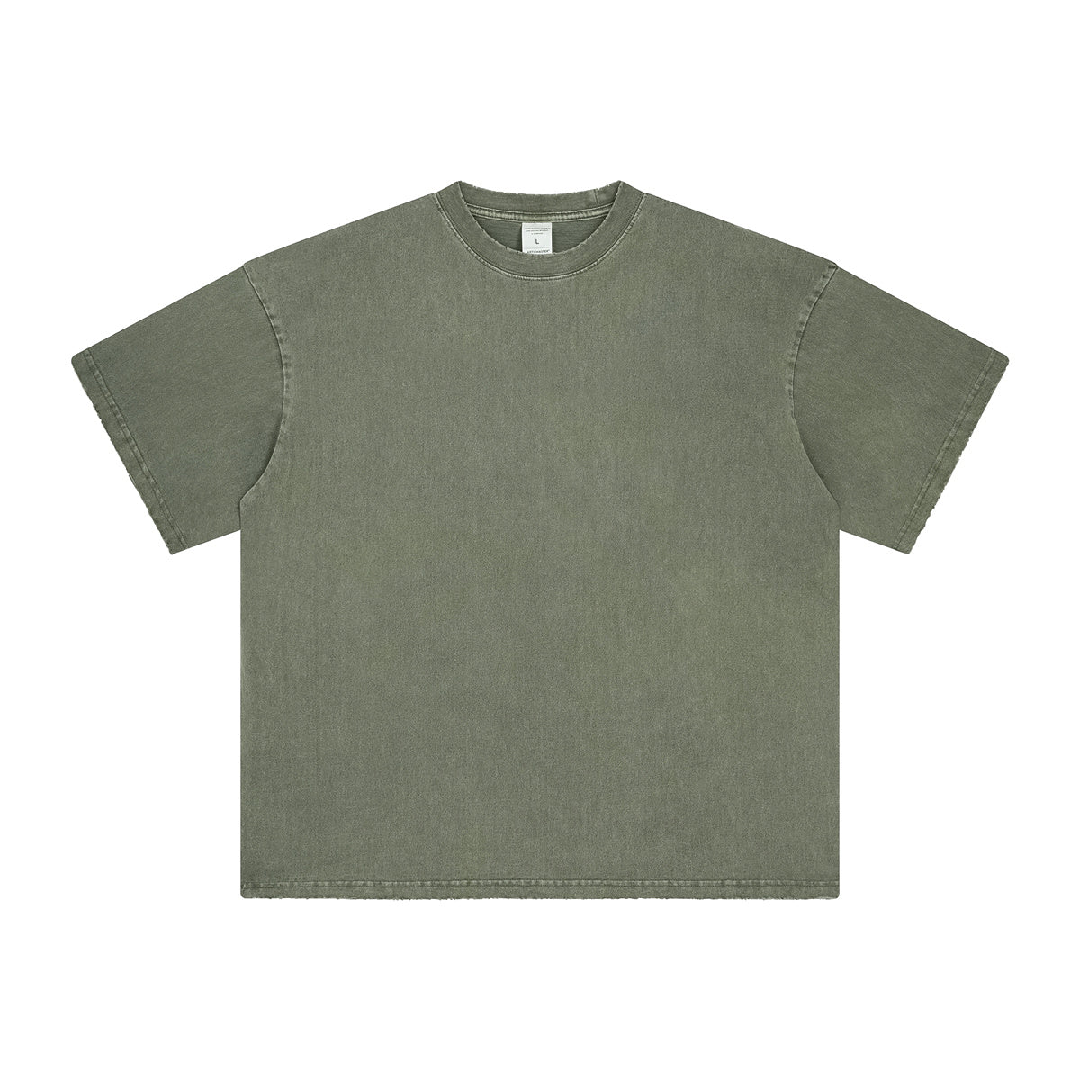 AM8830 250g washed edge heavyweight drop shoulder short sleeve TEE