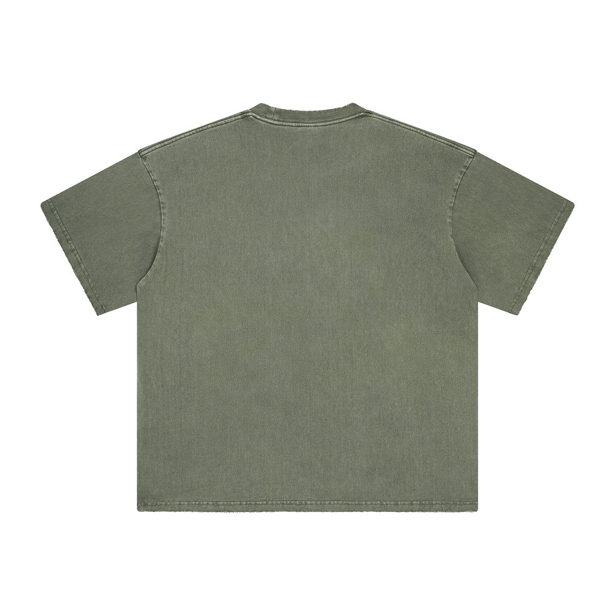 AM8830 250g washed edge heavyweight drop shoulder short sleeve TEE