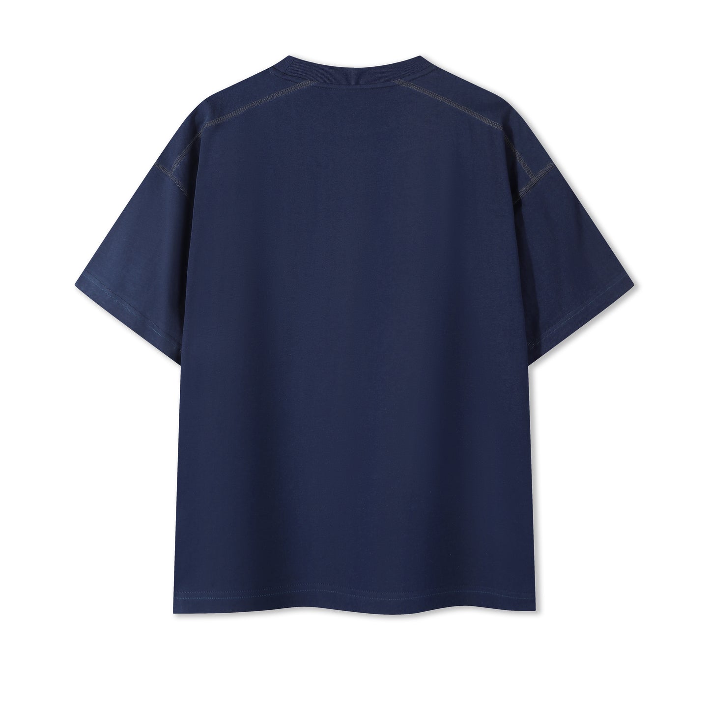 MT7716 重磅撞色線落肩短袖TEE