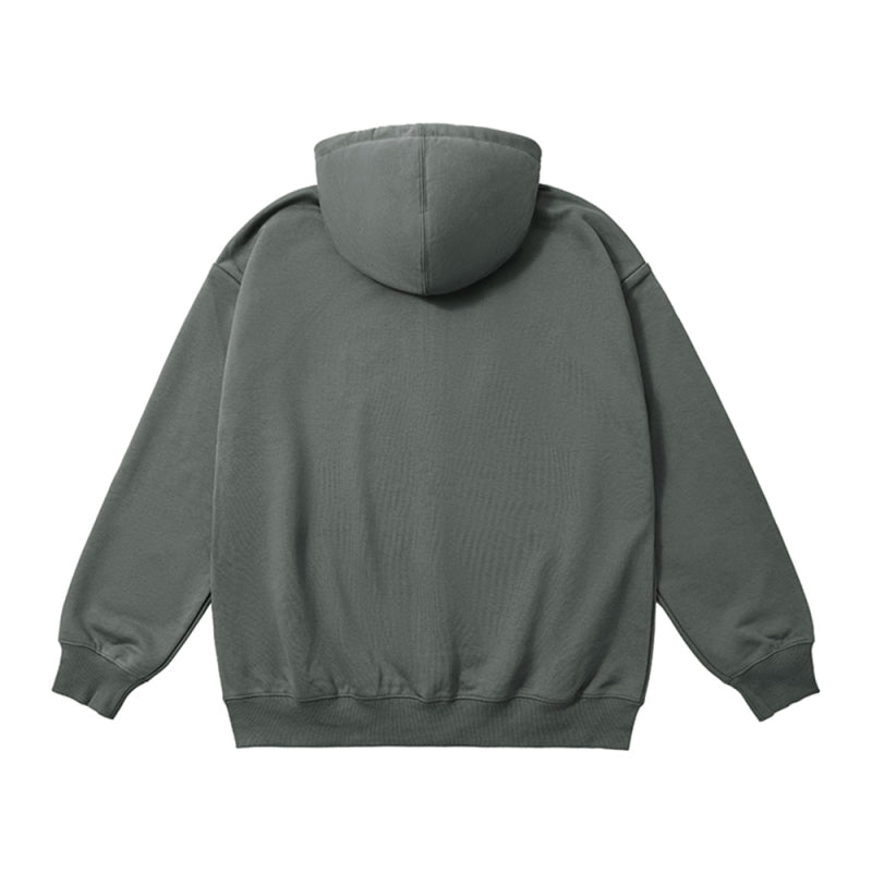 AG1022L 重磅加絨落肩拉鍊連帽衛衣