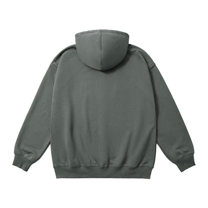 AG1022L 重磅加絨落肩拉鍊連帽衛衣