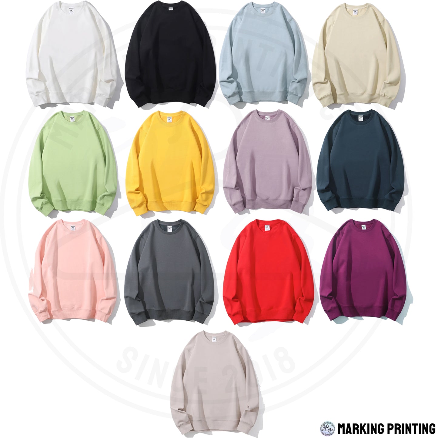 AG6W388 400g silver fox velvet heavyweight drop shoulder sweatshirt